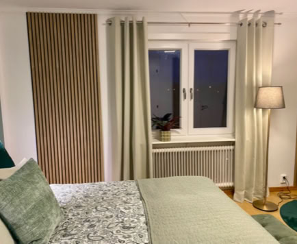 Grünes Schlafzimmer