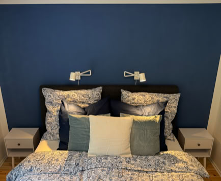 blaues Schlafzimmer